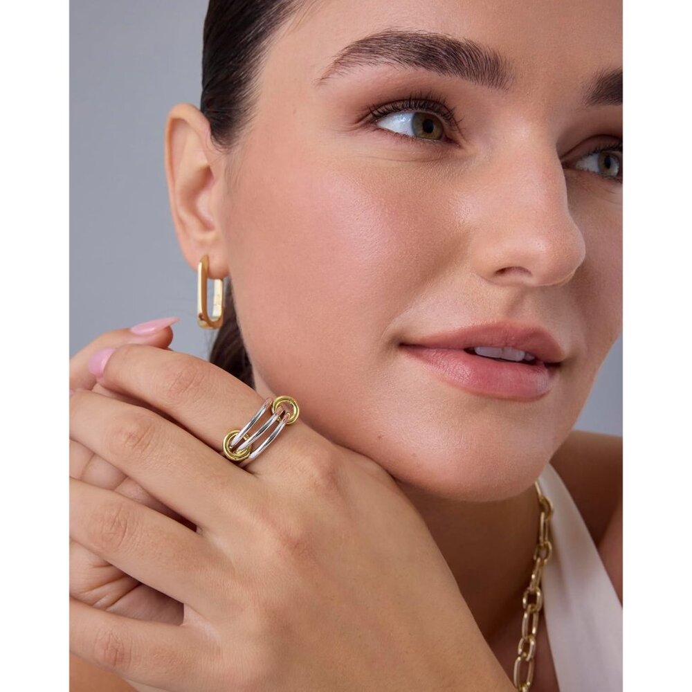 14k Gold Plated Interlocked Stackable Rings For W… - image 4